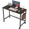 Mericonia Rolling Computer Desk with Wheels, Gaming Desk for Small