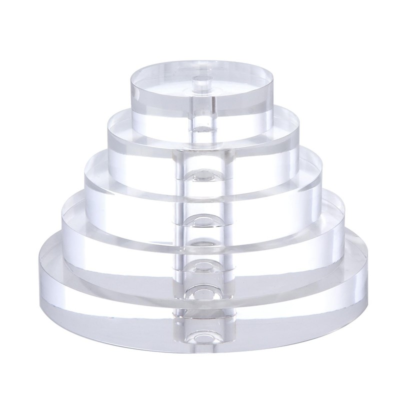 B&P Lamp® 5 Inch Diameter Round Acrylic Footed Lamp Base