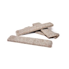 Eco Feltac Self-Stick Felt Floor Savers Strip, Beige, 25 x 102 mm (Pack of 4)