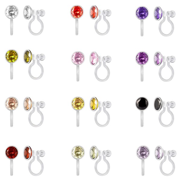12 Pairs Plastic Clip On Earrings for Non Pierced Ears,