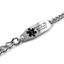 My Identity Doctor - Please Delete My Browser History Medical Alert Bracelet, LOL Gift, Geeky Gadget