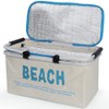 Deuba Cool Bag Insulated Box Shopping Bag Camping Bag Beige/Turquoise