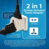 Orei Universal Travel Power Adapter With Dual Ports For Europe