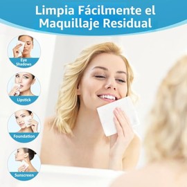 HOMEXCEL Toallas faciales, 100 unidades (2 cajas), toallas faciales desechables, toallitas secas biodegradables para eliminar el maquillaje, toallas f