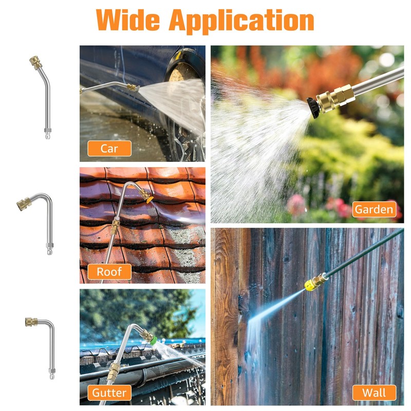 Sealegend 8FT Gutter Cleaning Tools Pressure Washer Extension Wand Upgrade