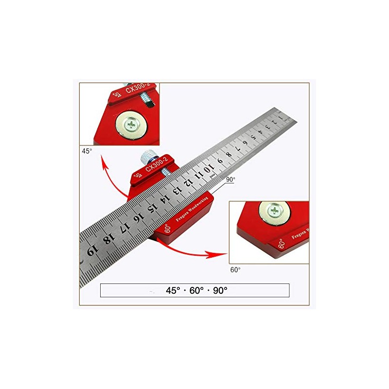 CarAngels Wood Injury Tool Set with Magnet, Ruler Stop &