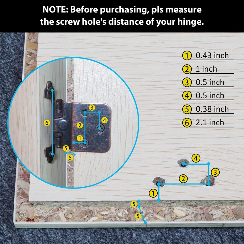 50 Pack (25 Pairs) 3/8 Inch Inset Hinges Oil Rubbed
