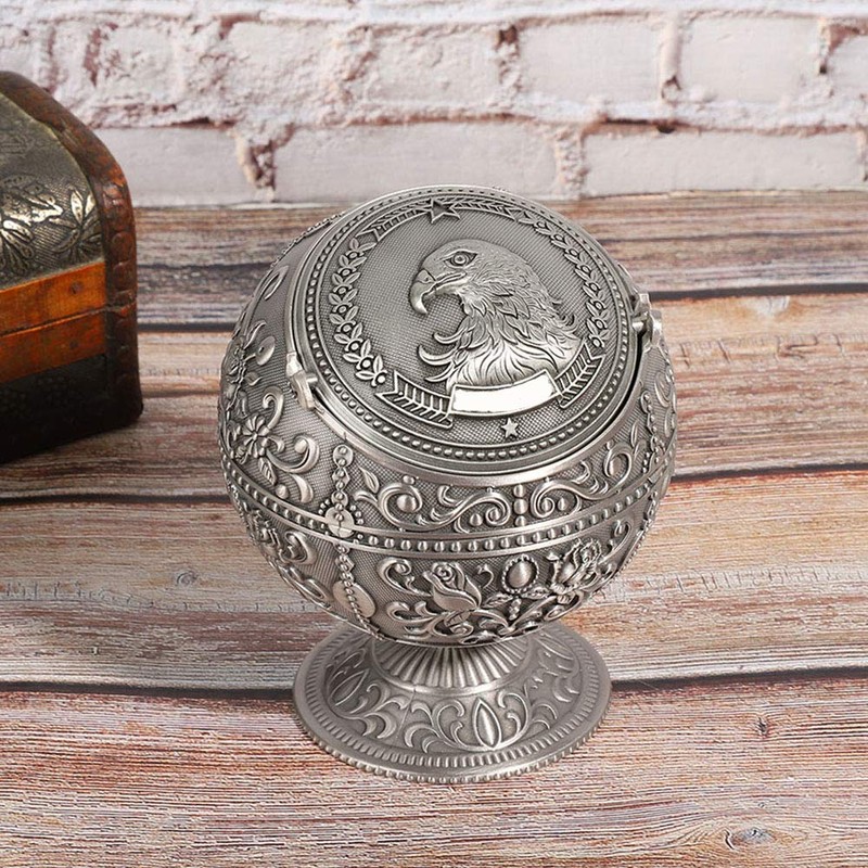 Retro Ashtray Stand, With Lid Outdoor Ashtrays Decorative Ashtray Ashtrays,