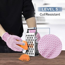 Fullsheild 3 Pairs Cut Resistant Gloves Level 5 Protection for Kitchen, Upgrade Food Grade Anti Cutting Gloves