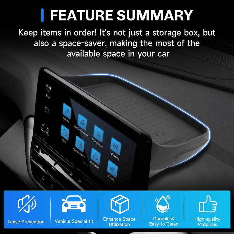 SXCY for 2025 2026 VW ID.4 Dashboard Organizer Tray for
