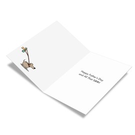 NobleWorks Dog Walker - Father's Day Greeting Card with Envelope (4.63 x 6.75 Inch) - C9207FDG