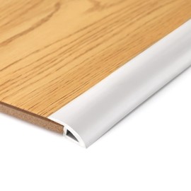 BNELL Carpet & Floor Edging Trim Strip,Self Adhesive-PVC Floor Transition Strip,Thresholds for Doorways with a Height Less Than 10 MM (6.56FT_White)