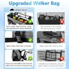 Rhino Valley Walker Bag, Multi Pockets Folding Walker Basket Tote