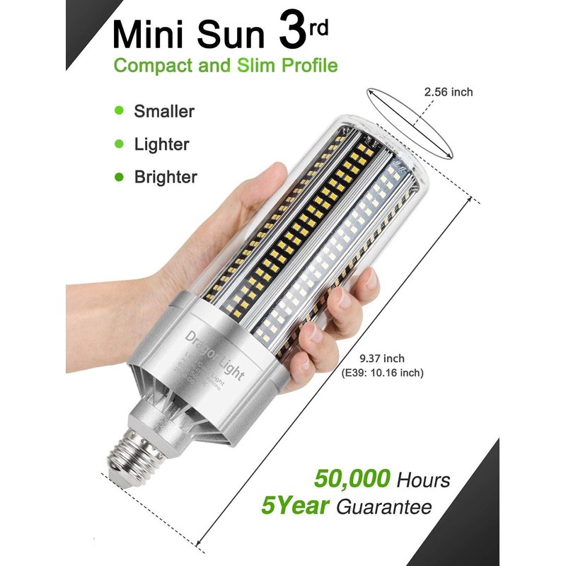 DragonLight 120W Commercial Grade Corn LED Light Bulb(400 Watt Metal