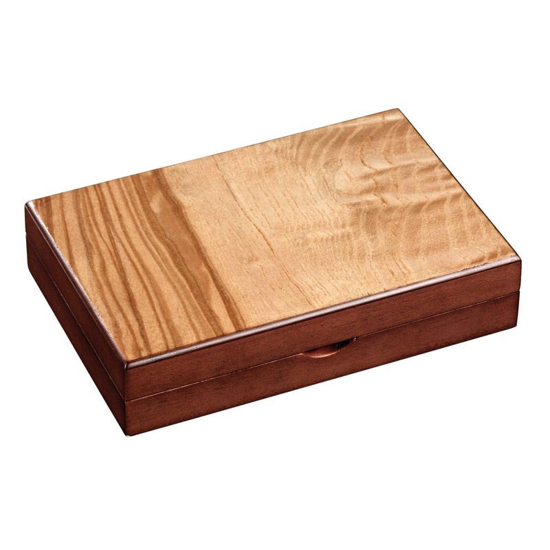 Philos 6656 - Kartenset Romme mit Würfel, Holz