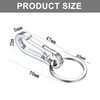 4 Pcs Metal Keychain Carabiner Clip - Key Ring Hoop