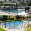 VINGLI 4Ft x 12Ft Black Pool Fence Swimming Pool Fence