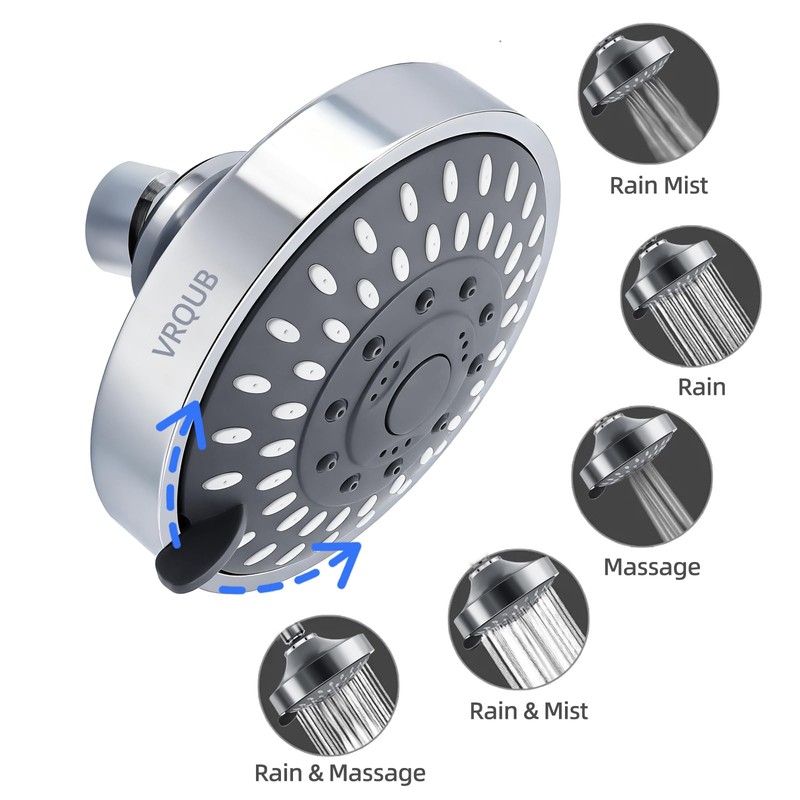High Pressure Fixed Showerheads,5-Mode High Flow Fixed Showerheads,4inch Rain Shower