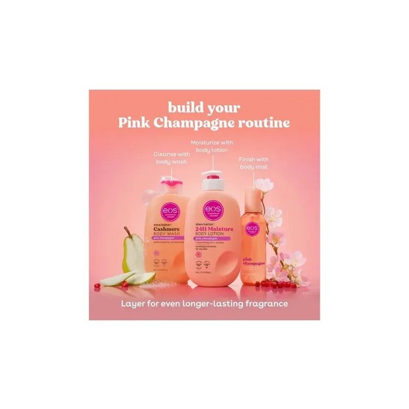 Eos Cashmere Body Wash Pink Champagne Jabón Líquido Corporal