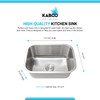 KABCO 23 Inch Stainless Steel Single Bowl Classic Kitchen Sink,