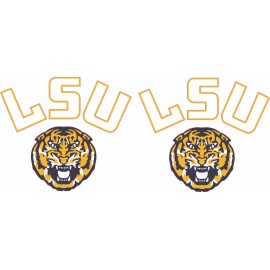 LSU White and Gold Inspired Full Size Football Helmet Decals