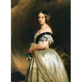 Victorian Postcard: Repro - Pretty Young Queen Victoria - 1840 - F. Winterhalter