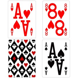 Paquete de 2 cartas Elite de baja visión, cartas de impresión grande, baraja de cartas fáciles de leer para discapacidad visual, cartas de póquer de fuente grande