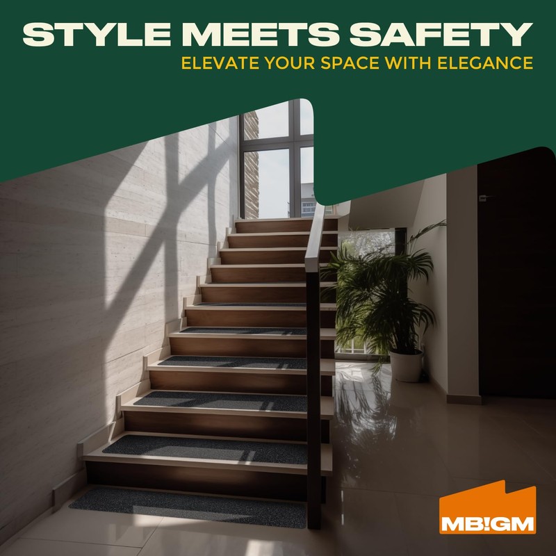 MBIGM 8-Pack Non-Slip Outdoor Stair Treads - Anti Slip 8"