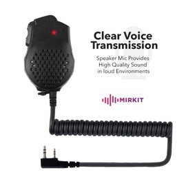 Original Baofeng Mic for UV-82 Speaker Mic Compatible with Baofeng Radios: UV-82HP, UV-82L, UV-5R Series and All Ham Radio Dual PTT Design with K2 Plug