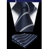HISDERN A3-02 Washable Necktie, Chief, Clip, Set of 3, Width