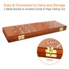 Cribbage Board Game Set 3 Tracks, Plusvivo Solid Oak Wood