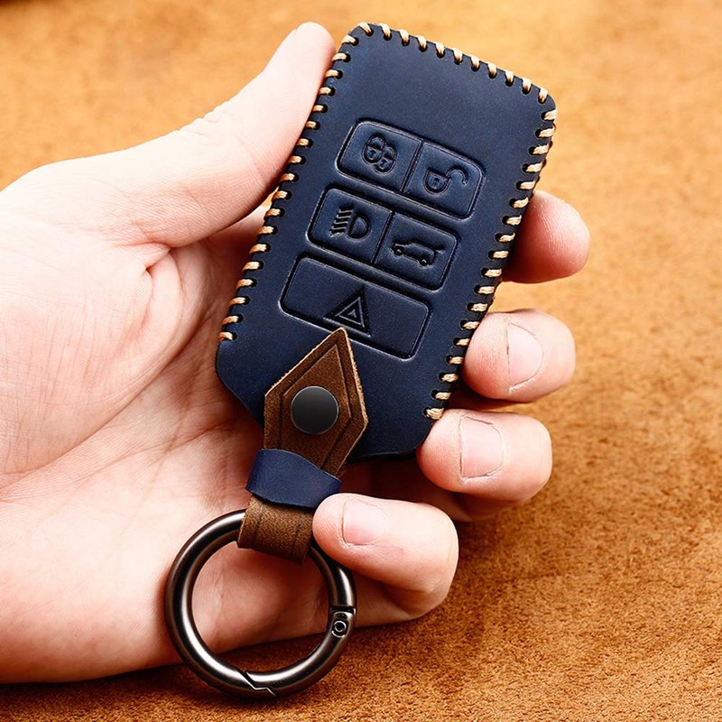 ontto Cowhide Car Key Case Cover for Range Rover Velar
