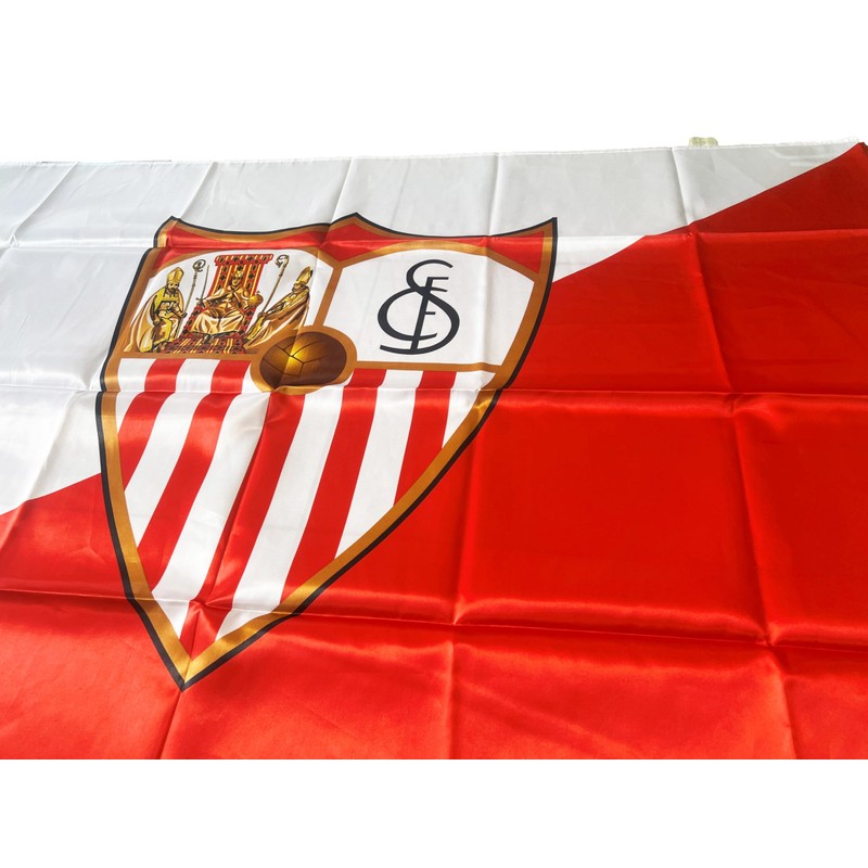 Sevilla CF badsev Flag, Red/White, One Size