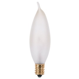 Satco S3278 Candelabra Light Bulb in White finish, 3.63 inches