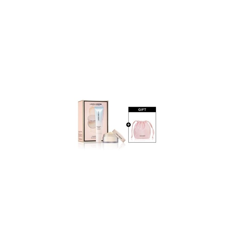 Limited Flawless Treats Mini Primer Setting Powder Duo (+Satin Pouch)