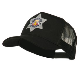 e4Hats.com USA Security Officer Patched Mesh Back Cap - Black OSFM