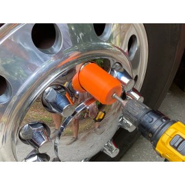 Arnold Performance Semi Truck Lug Nut Cover Removal Tool, 3/8" Socket Adapter, (Choose Your Color!) - Black, Extended