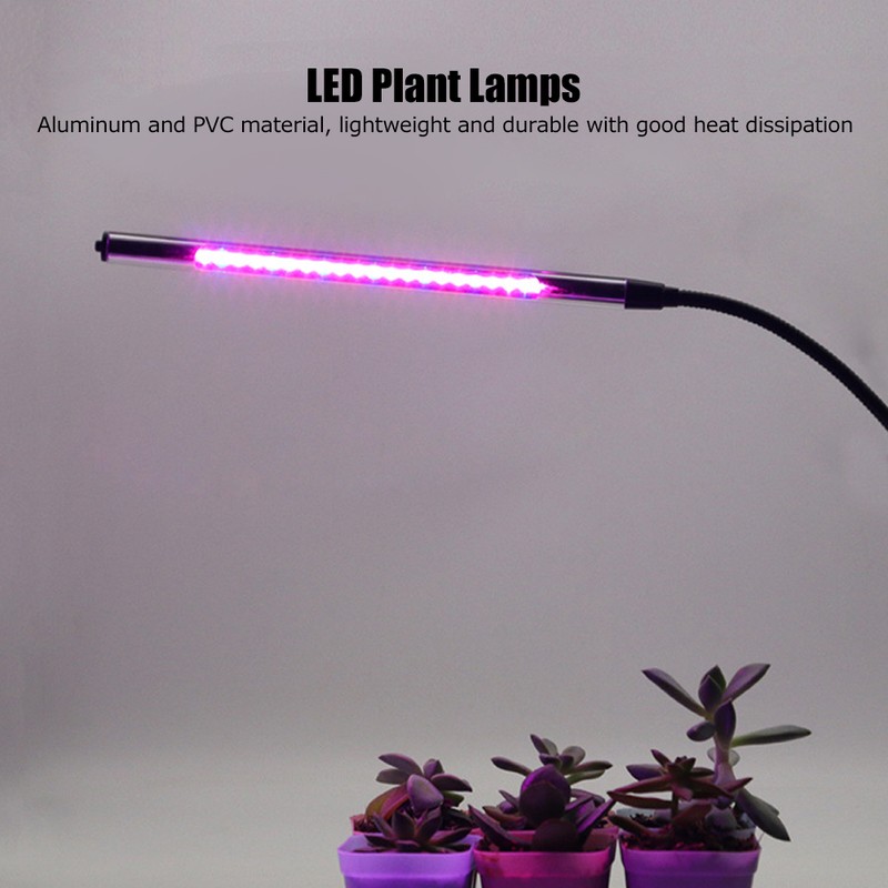 10W USB Powered LED Plant Lamps Full Spectrum ClipOn Grow