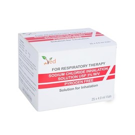 VED Hypertonic Inhalation Saline Solution, 3% Sodium Chloride (NaCl), 25 X 4.0 ml Unit Dose Vials for Adult & Child