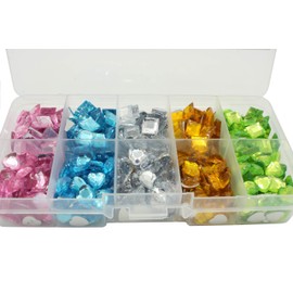 Craft Sensations Over 1400 Artificial Gemstones, Gemstones, Rhinestones, Gemstones for Crafts, Colourful, Assorted in Two Practical Storage Boxes