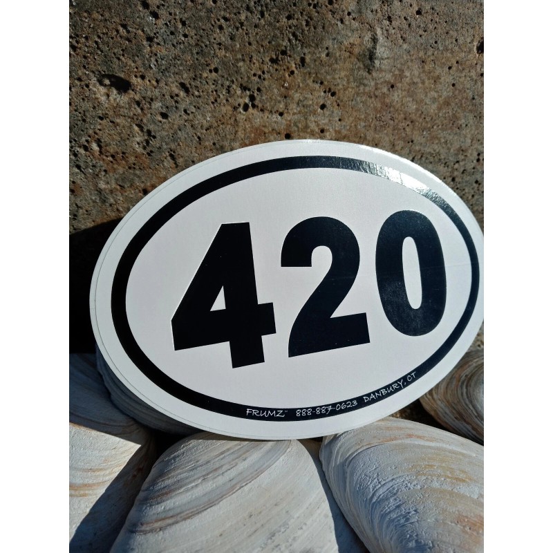 420 (Four Twenty) / NOS 4x6 Oval Vinyl Sticker /