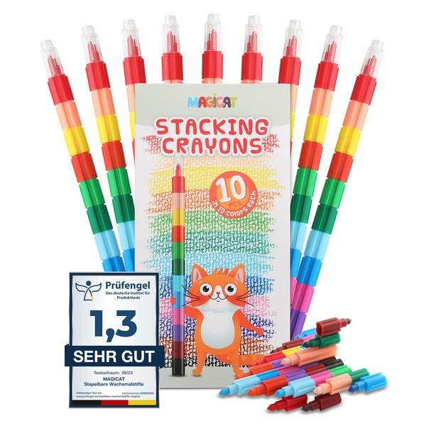 Magicat Stackable Wax Crayons | Note 1.3 for the Test