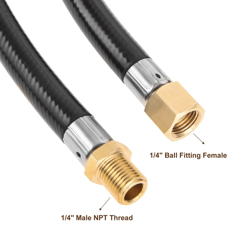 Hicello Propane Torch Extension Hose With 1/4" Ball fittings Female