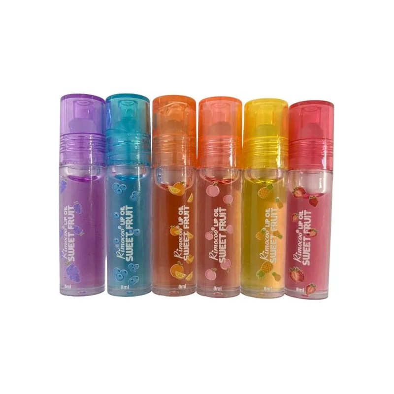Caja De 24 Lip Oil Gloss Para Labios Transparente Frutas