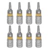 sourcing map 8 x T9 Torx Hexagonal Screwdriver Bit 1/4