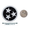 Black & White Tennessee Tristar Patch - 2" Diameter Round