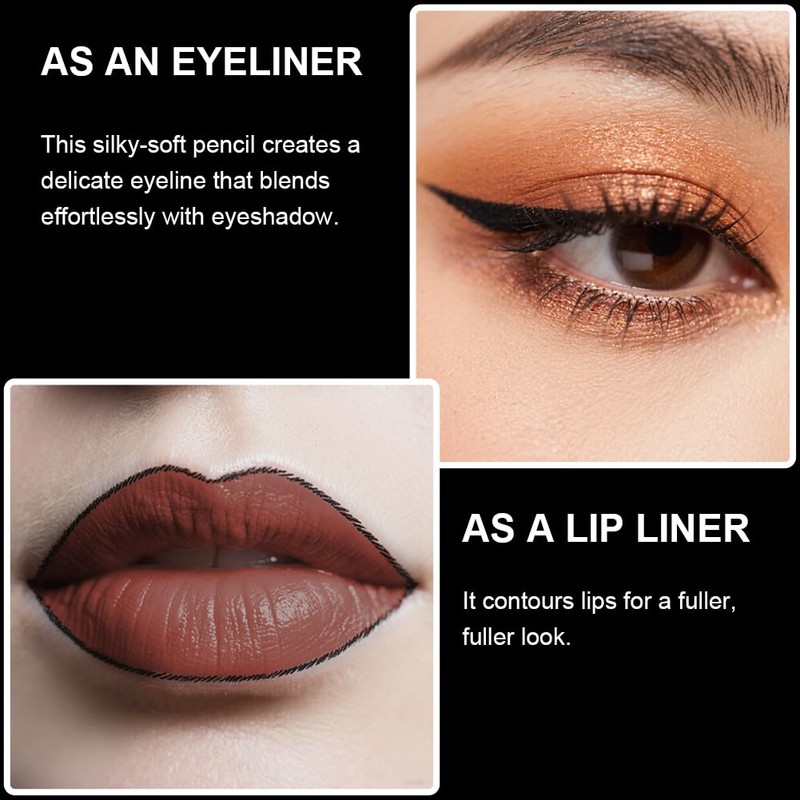 LOPHE 3Pcs Black Lip Kit Set | Matte Velvet Liquid