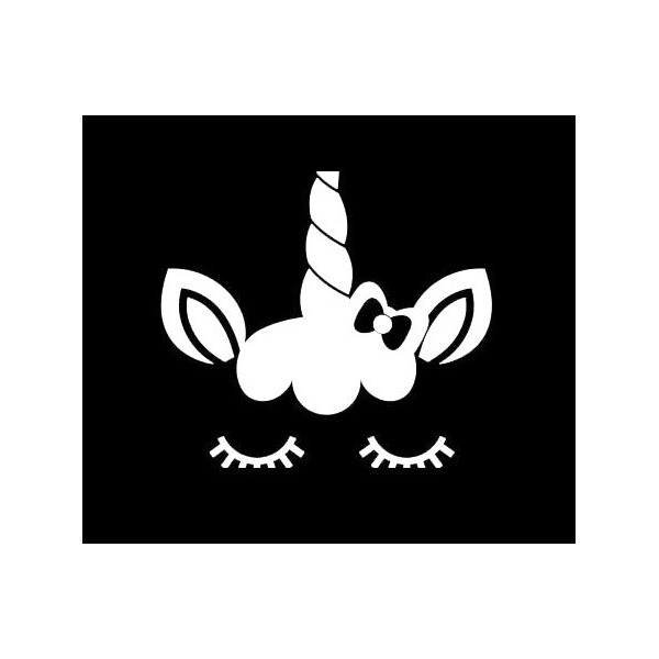Unicorn Bow Eyelashes MKR042 Decal Vinyl Sticker|Cars Trucks Vans Walls