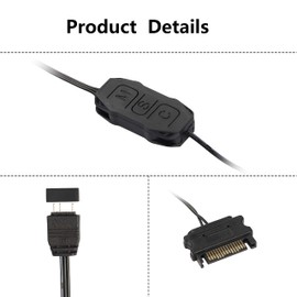 XMSJSIY 5V 3 Pin ARGB Controller Cable,5V 3Pin to SATA Power Supply Light Stripe Controller-1 pcs