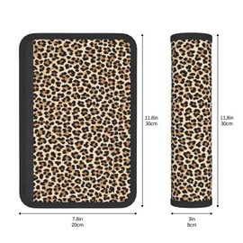 2 Pack Seatbelt Covers with Leopard Pattern Soft Shoulder Pad